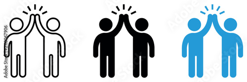Cuadro en lienzo High five icon set