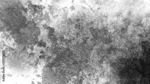 Grungy concrete texture with dark stains, weathered stone wall background, industrial gray cement surface with distressed details and rough grain
