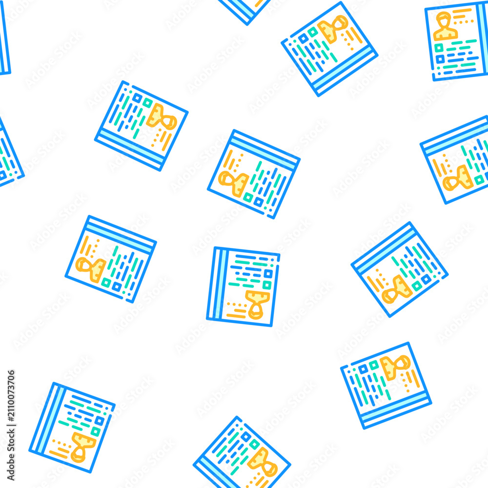 Fototapeta premium actor casting vector seamless pattern actor casting sign illustration