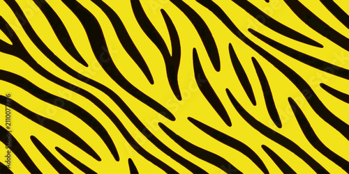 Foto Seamless Tiger and Zebra Skin Texture Pattern with Black Stripes Natural Fur Ani