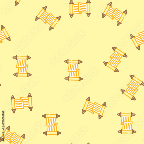 фотографія torah scroll jewish vector seamless pattern torah scroll jewish sign illustratio
