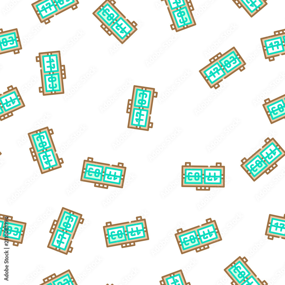 Fototapeta premium mechanical clock vector seamless pattern mechanical clock sign illustration