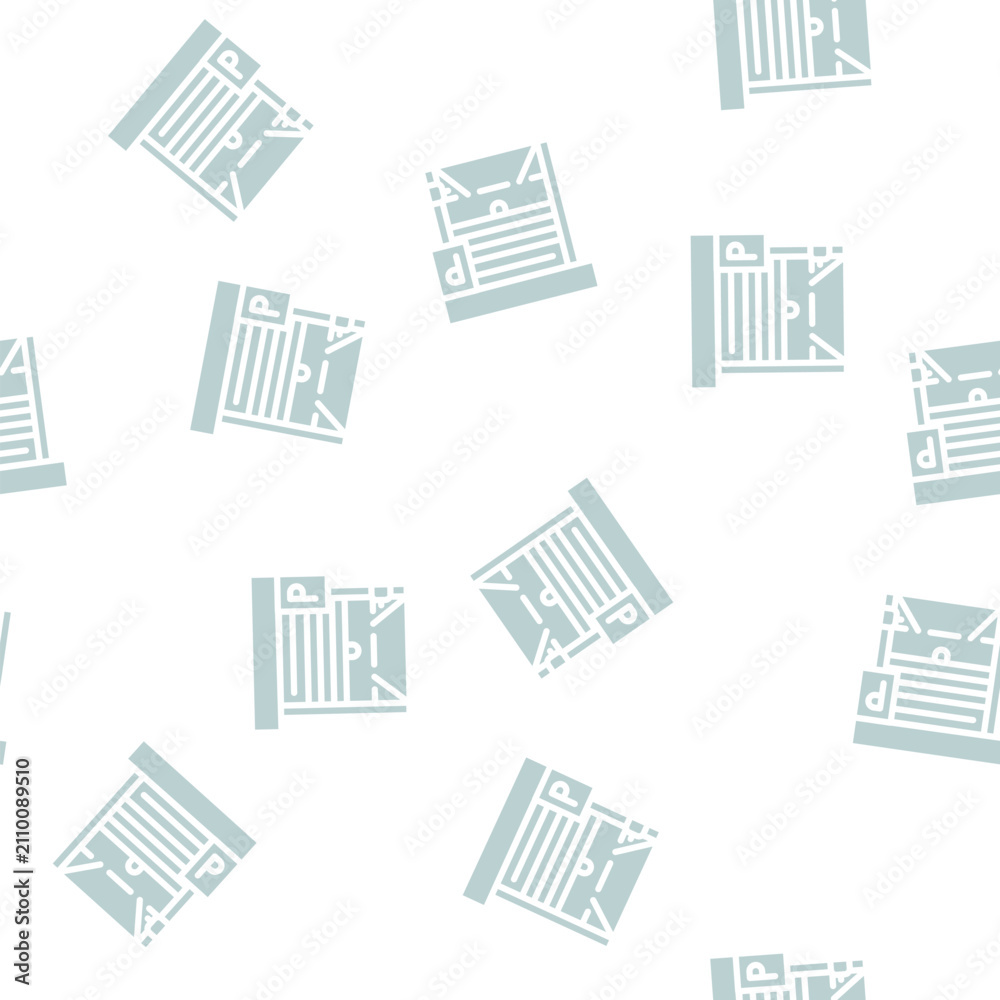 Fototapeta premium automatically parking gates glyph vector seamless pattern. automatically parking gates signthin illustration