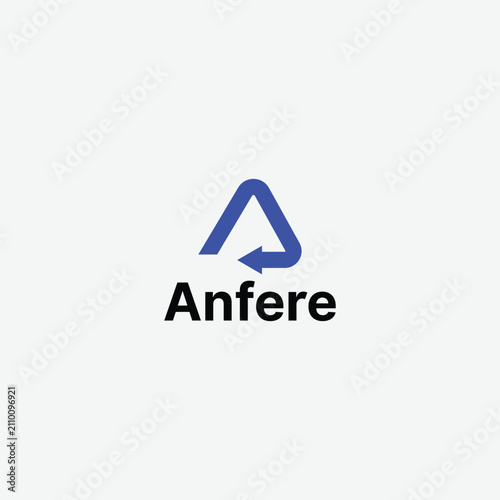 A letter and arrow minimal logo design