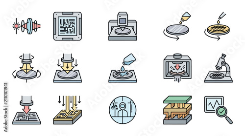 Photos Industrial of Advanced Microfabrication and Semiconductor Manufacturing Process