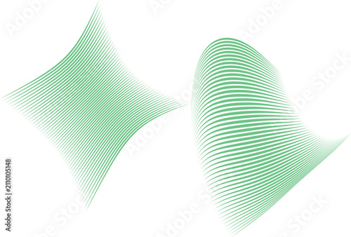 Abstract mint green wave line pattern