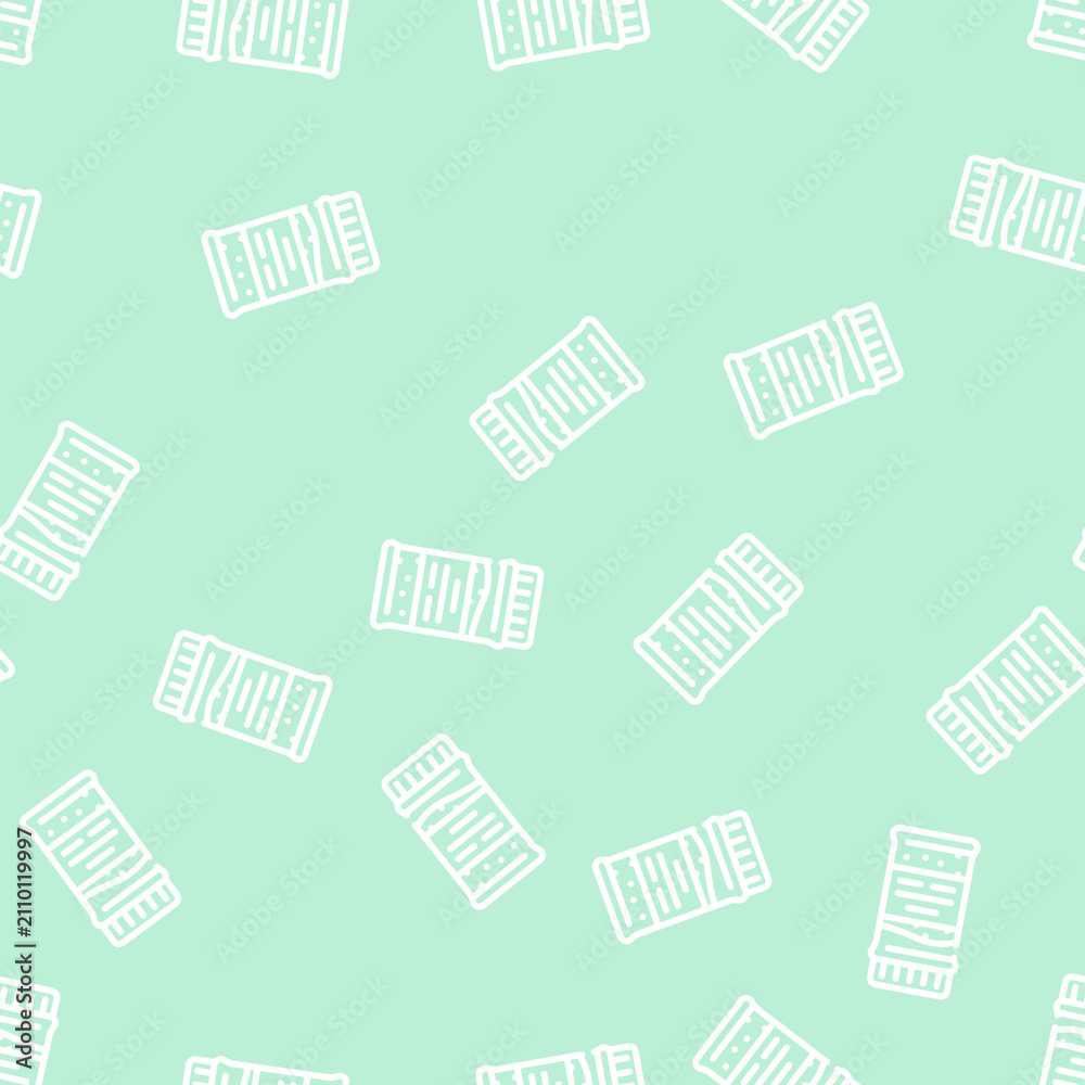 Fototapeta premium granulated tea bottle line seamless pattern granulated tea bottle thin line illustration