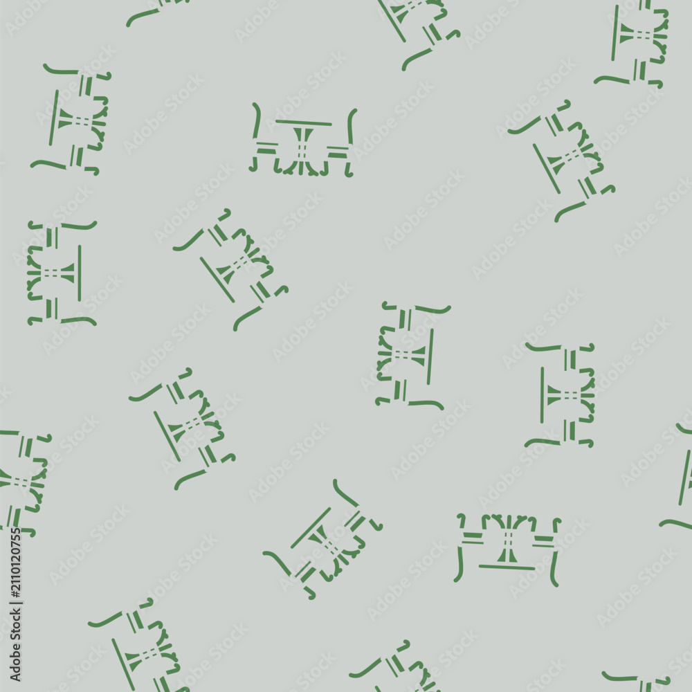 Obraz premium bistro set outdoor furniture glyph vector seamless pattern. bistro set outdoor furniture thin illustration