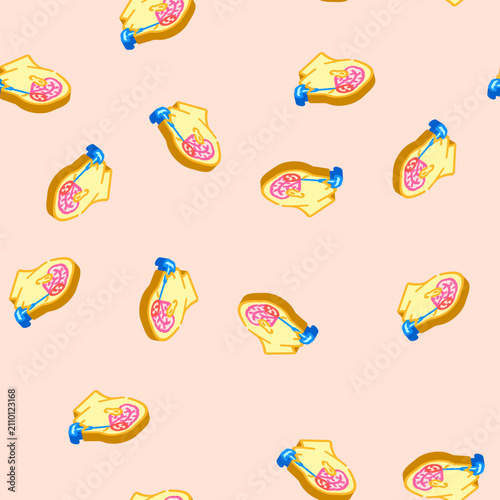 Foto lobotomy surgery isometric seamless pattern