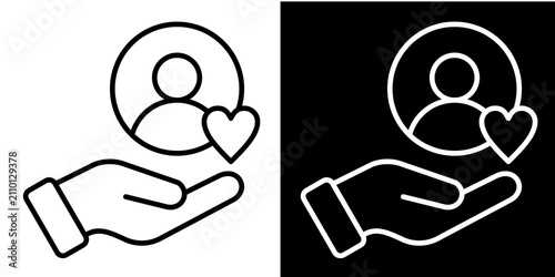 Foto Loyalty In White and Black Background Icon