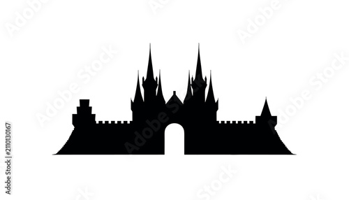 Foto Camelot Legendary Castle Silhouette Artwork