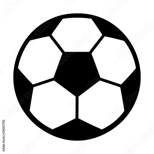 Fotografie Classic black and white soccer ball with hexagonal and pentagonal panels isolated on a plain background