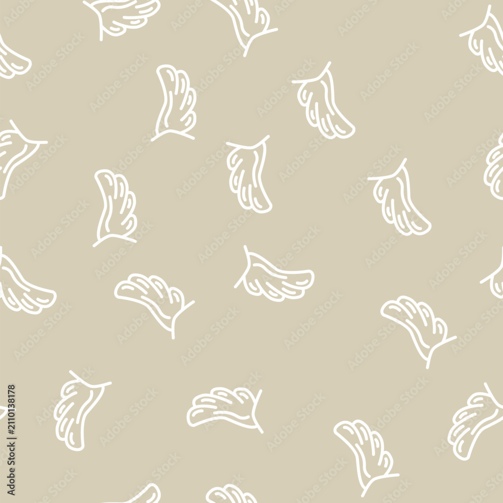 Fototapeta premium cupeydon wing line seamless pattern cupeydon wing thin line illustration