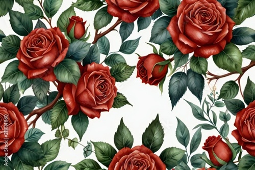 seamless background with roses
