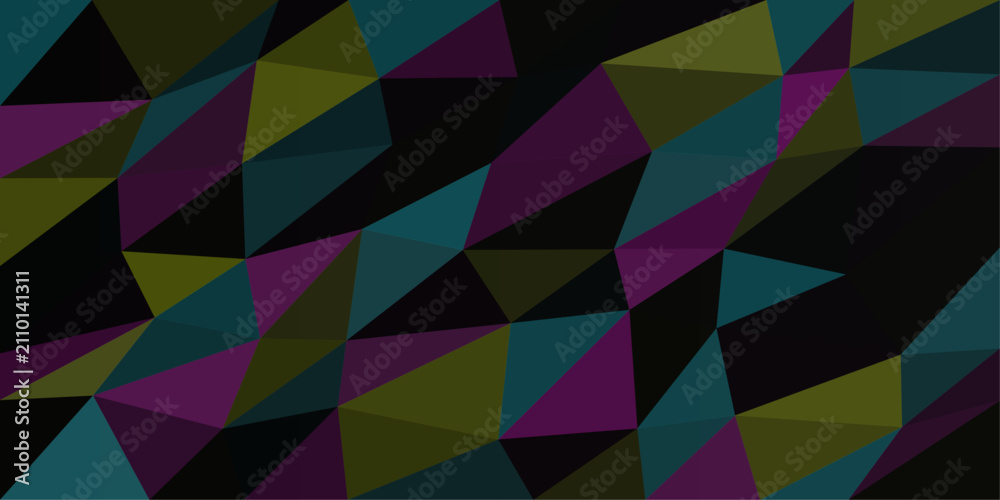 Obraz premium Abstract dark geometric triangle pattern background