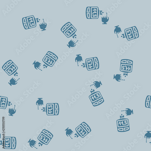 Принти на полотні diabetes man disease glyph vector seamless pattern