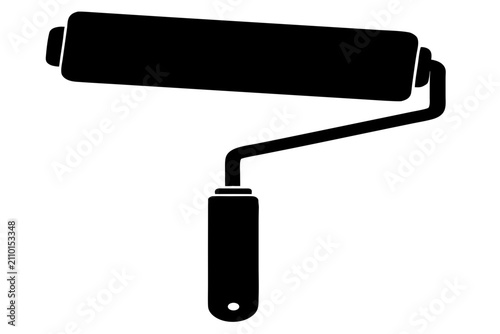 Paint roller vector illustration, paint roller icon vector