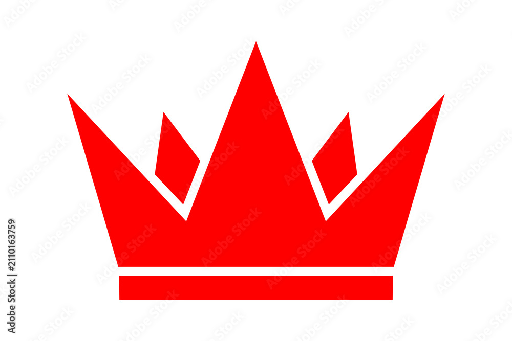Fototapeta premium Bold crown icon representing royalty, power, authority, and prestige. Versatile vector graphic for branding, heraldry, logos, packaging, invitations, and commercial design.