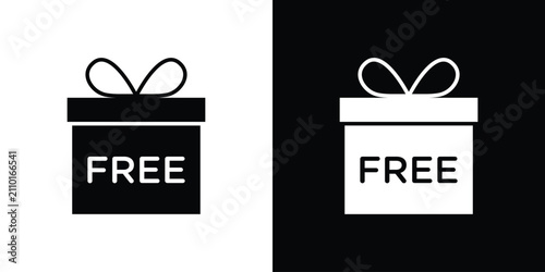 free gift icon line graphic group. EPS10