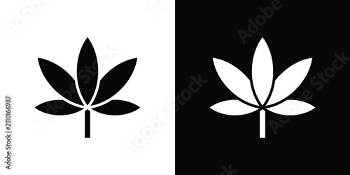 Foto Marijuana icon line graphic group. EPS10