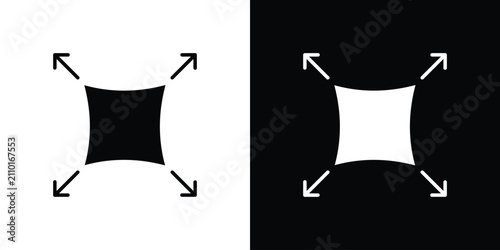 Foto Stretchable fabric icon line graphic group. EPS10