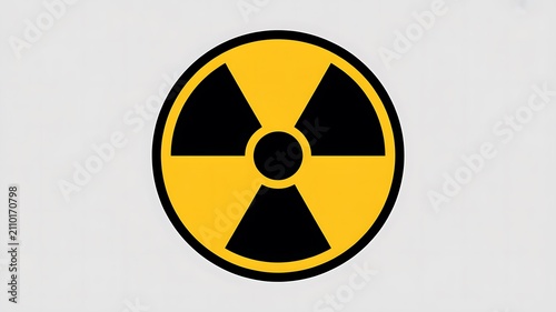Black and yellow radiation warning symbol
