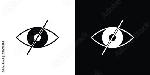 Foto Blindness icon thin line pictogram bundle