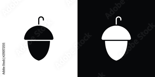 Quadro su tela Hazelnut icon thin line pictogram bundle