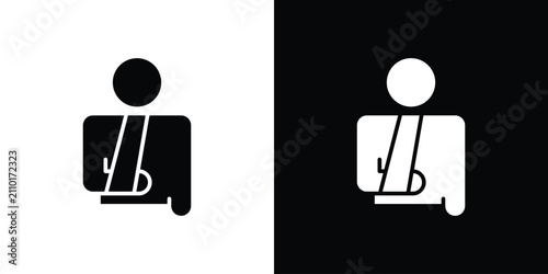 Injury icon thin line pictogram bundle