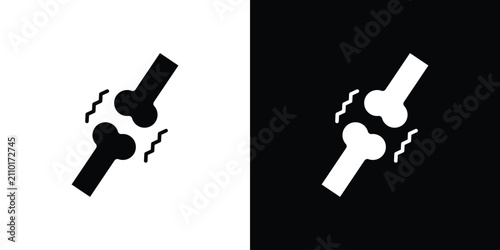 Foto Osteoporosis icon thin line pictogram bundle