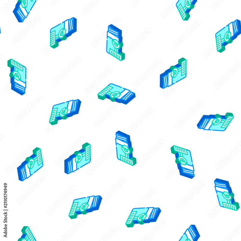 Fototapeta premium lens for eye vision isometric seamless pattern. lens for eye vision sign illustration