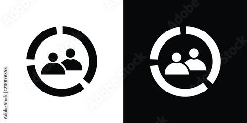 Quadro su tela Demographics icon minimal art series