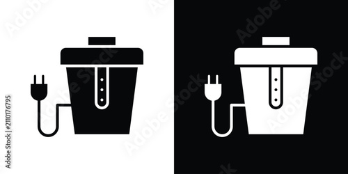 Foto Garbage disposal icon minimal art series