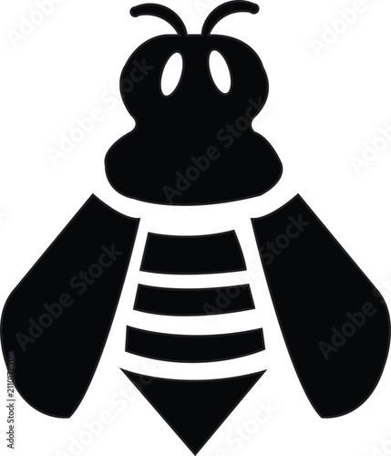 black and white cartoon bee