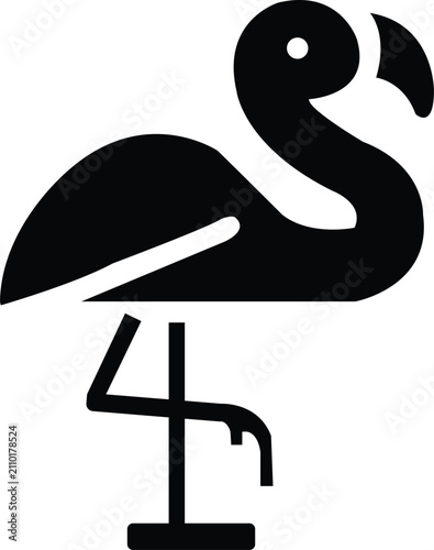 black and white bird symbol