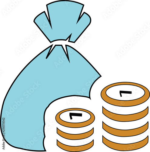 money bag with money