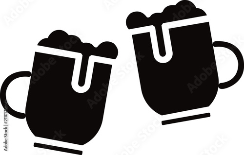 vector illustration of beer mug