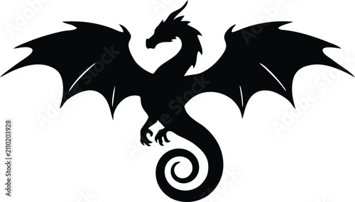 black dragon vector