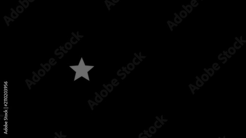 Cartoon shape 5 Star Rating Animation, star review concept, Rating stars icon animation, glowing five star flat symbol animation.4k