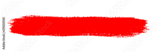 Red Acrylic Brush Stroke Element Isolated on Transparent Background for Heading Highlight