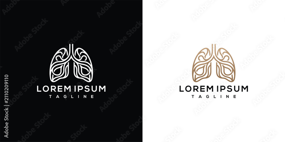 Fototapeta premium Abstract Lungs Logo Design Vector