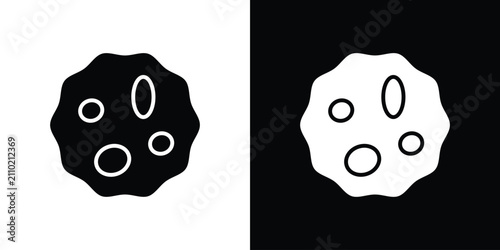Obraz na plátně White blood cell icon black elements kit