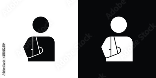 Injury icon black elements kit
