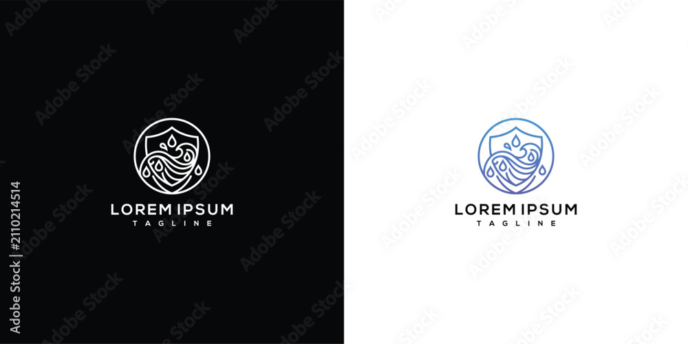 Fototapeta premium Royal Crown Shield Eagle Monoline Logo Design for Luxury Branding