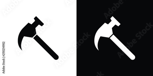 Fotografie Hammer icon line art pictogram pack