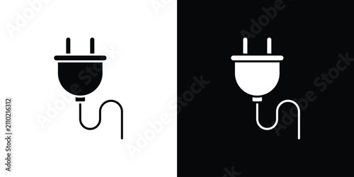 Foto Plug icon line art pictogram pack