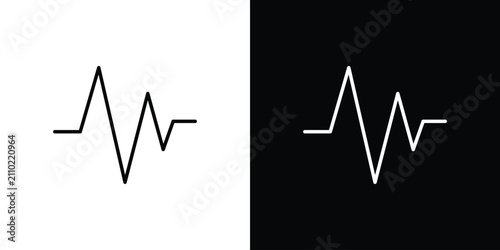 Принти на полотні Pulse icon vector illustrations kit