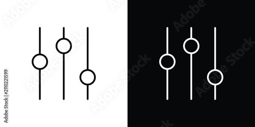 Bild auf Leinwand Equalizer icon vector illustrations kit