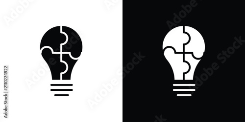 Foto Problem solving icon outline drawings set