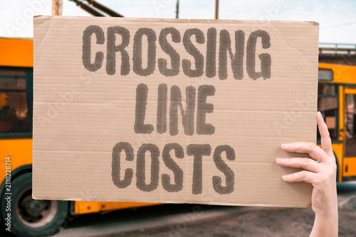 Fotografía "Crossing Line Costs" Stepping beyond legal bounds has consequences